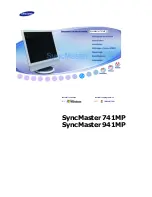 Samsung SyncMaster 741MP (Spanish) Manual De Usuario preview