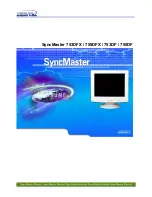 Предварительный просмотр 1 страницы Samsung SyncMaster 753 DFX Manual