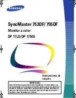 Samsung SyncMaster 755DF Instrucciones  Para El Usuario preview