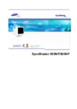 Предварительный просмотр 1 страницы Samsung SyncMaster 900NF User Manual