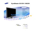 Samsung SyncMaster 931CW User Manual preview