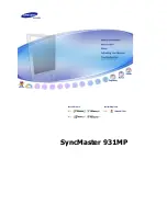 Samsung SyncMaster 931MP User Manual preview