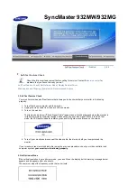 Preview for 15 page of Samsung SyncMaster 932MW Quick Start Manual