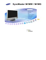 Preview for 1 page of Samsung SyncMaster 941MG User Manual