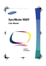 Samsung SyncMaster 955DF Owner'S Instructions Manual preview