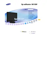 Samsung SyncMaster 961GW User Manual preview