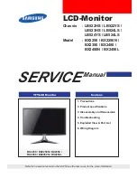 Samsung SyncMaster BX2250 Service Manual preview