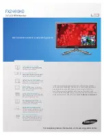 Samsung SyncMaster FX2490HD Specifications preview