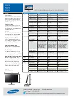 Предварительный просмотр 2 страницы Samsung SyncMaster P2370 Specifications