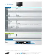 Preview for 2 page of Samsung SyncMaster P2770FH Specifications