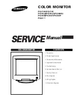 Samsung SYNCMASTER PG17IS Service Manual preview