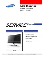 Preview for 1 page of Samsung SyncMaster PX2370 Service Manual