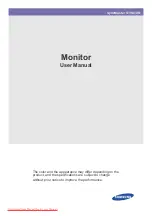 Samsung SyncMaster S19A10N User Manual preview