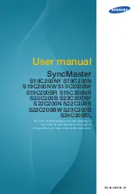 Preview for 1 page of Samsung SyncMaster S19C200BR User Manual