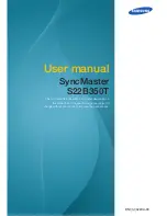 Предварительный просмотр 1 страницы Samsung SyncMaster S24B350T User Manual