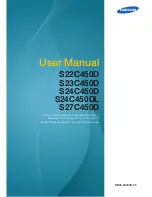 Предварительный просмотр 1 страницы Samsung SyncMaster S27C450D User Manual