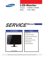 Preview for 1 page of Samsung SyncMaster T190G Service Manual