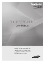 Preview for 1 page of Samsung SyncMaster T23A750 User Manual