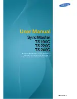 Samsung SyncMaster TS220C User Manual preview