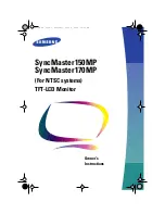 Samsung SyncMaster150MP Owner'S Instructions Manual preview