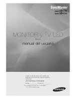 Preview for 1 page of Samsung T27B350ND Manual Del Usuario