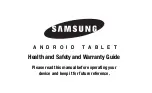 Preview for 1 page of Samsung T550 Health And Safety And Warranty Manual