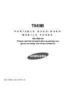 Preview for 1 page of Samsung T669B User Manual