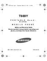 Preview for 1 page of Samsung T669Y Safety And Warranty Manual