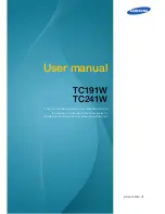 Предварительный просмотр 1 страницы Samsung TC191W User Manual