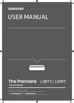 Preview for 1 page of Samsung The Premier SP-LSP7T User Manual