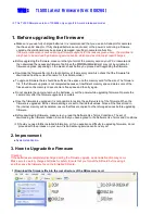 Предварительный просмотр 1 страницы Samsung TL500 Firmware Update Manual