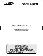 Samsung TX-15X5F Owner'S Instructions Manual preview