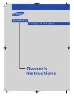 Samsung TX-P3076WH Owner'S Instructions Manual preview