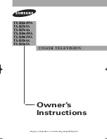 Samsung TX-R2664W Owner'S Instructions Manual preview