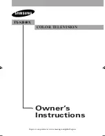 Samsung TX-S2040 Owner'S Instructions Manual preview