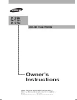 Preview for 2 page of Samsung TX-T2082 Owner'S Instructions Manual