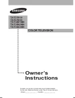 Предварительный просмотр 2 страницы Samsung TX-T3091WH Owner'S Instructions Manual