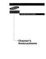 Preview for 1 page of Samsung TXM2796HF Owner'S Instructions Manual