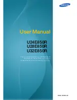 Preview for 1 page of Samsung U24E850R User Manual