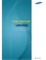 Preview for 1 page of Samsung U28D590D User Manual