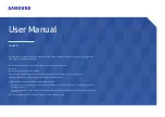 Preview for 1 page of Samsung U28R55 Series User Manual