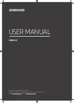 Предварительный просмотр 1 страницы Samsung UA43N5000 User Manual