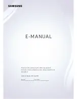 Предварительный просмотр 1 страницы Samsung UA65KS9500R E-Manual