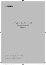 Предварительный просмотр 1 страницы Samsung UA78KU6570 User Manual