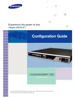 Предварительный просмотр 1 страницы Samsung Ubigate iBG2016 Configuration Manual