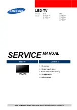 Preview for 1 page of Samsung UE ES61 Series Service Manual