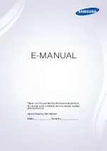 Предварительный просмотр 1 страницы Samsung UE24LS001 E-Manual