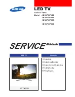 Предварительный просмотр 1 страницы Samsung UE40F6270SS Service Manual