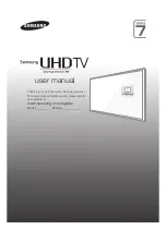 Предварительный просмотр 1 страницы Samsung UE40JU7080 User Manual