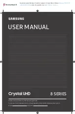 Preview for 1 page of Samsung UE43TU8000 User Manual